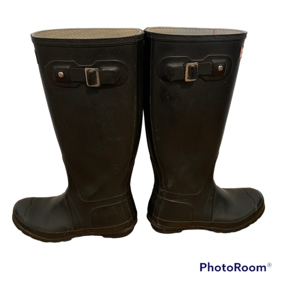 Hunter Rain Boots Original Tall, Matte Black, US 7F/6M - Picture 3 of 5